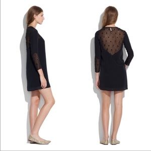 Madewell Black Sequin Dot Party Dress